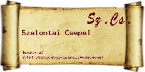 Szalontai Csepel névjegykártya